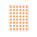 Nevs 1/4" Color Coding Dots Orange Fluorescent -Sheet Form DOT-14M Orange Flr